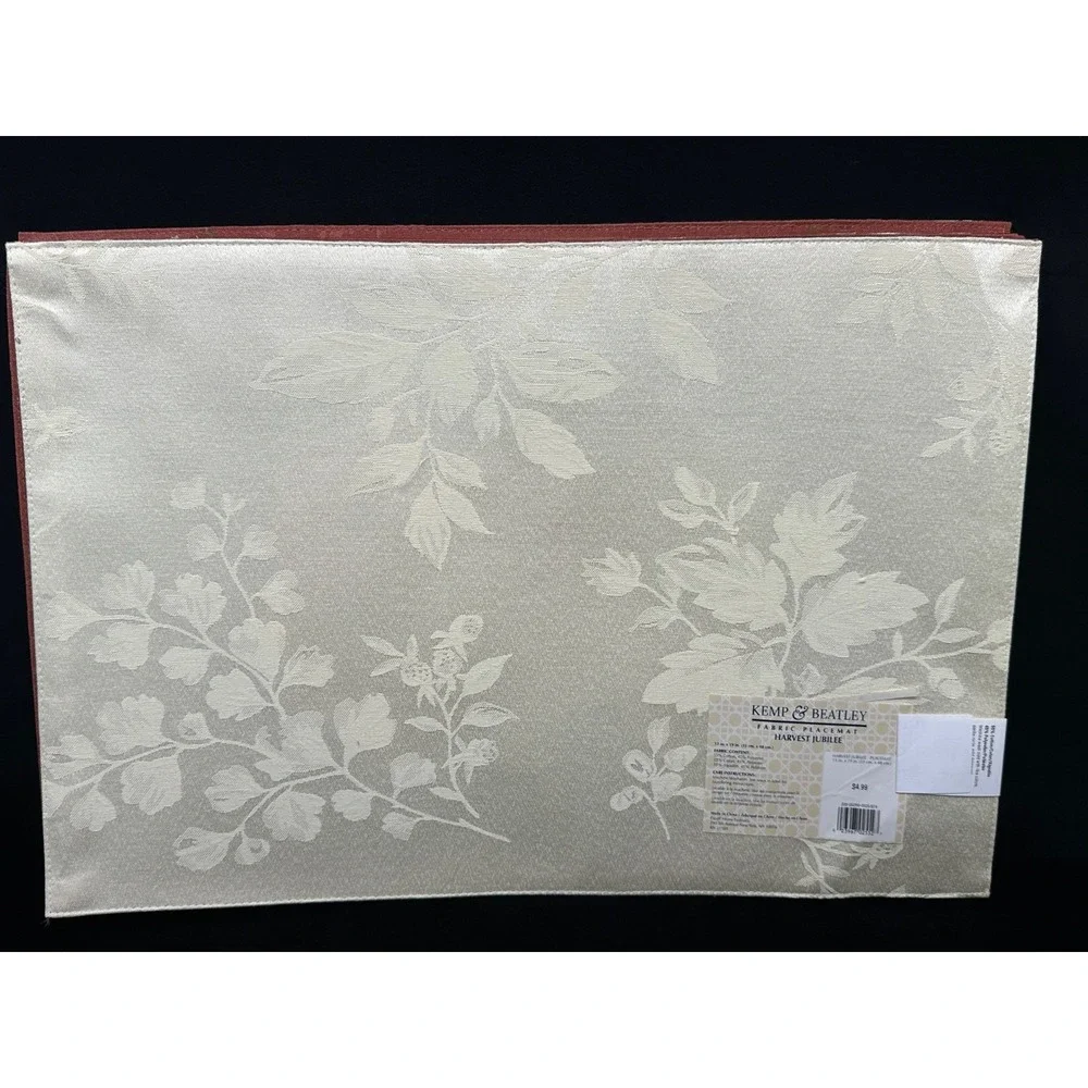 Kemp & Beatley Harvest Jubilee Fall Autumn Placemats 4 Reversible Thanksgiving